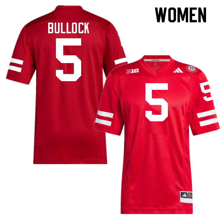 Women #5 John Bullock Nebraska Cornhuskers College Football Jerseys Stitched Sale-Scarlet